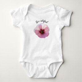 'Bivackerlig' Rosa Glänsande Stockros-Body för Beb T Shirt
