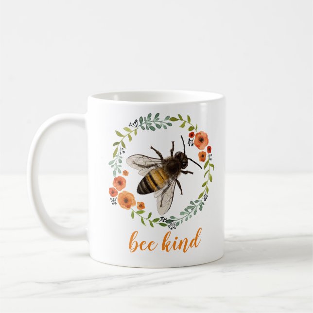 Bivänlig blommigt kaffemugg (Vänster)