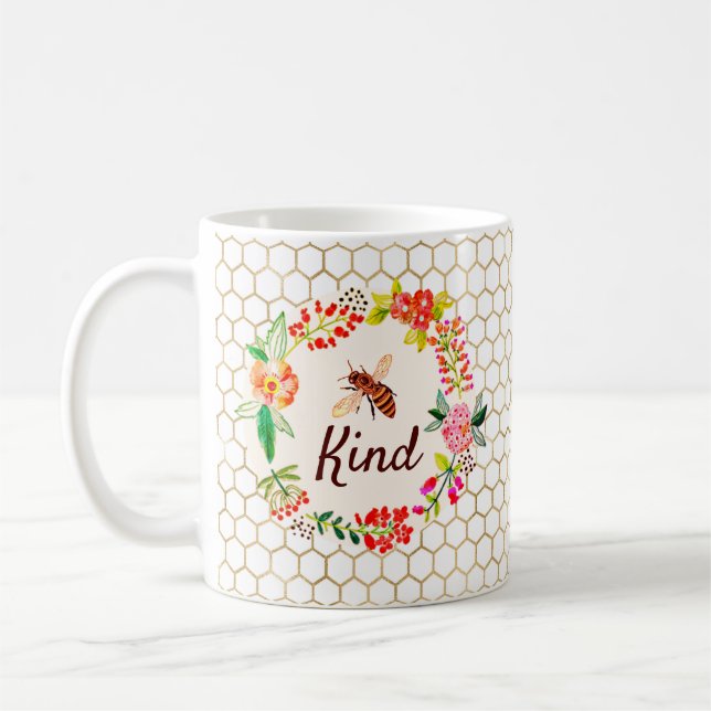 Bivänlig blomster  kaffemugg (Vänster)