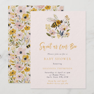 Bivänlig och vacker baby shower inbjudningar