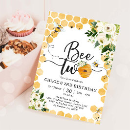 Bivax Honey Bee 2-års födelsedagsinbjudan Inbjudningar