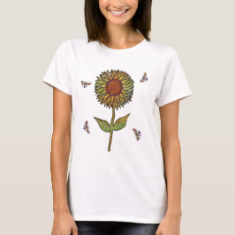 Bivax och solblomma Dam T-Shirt