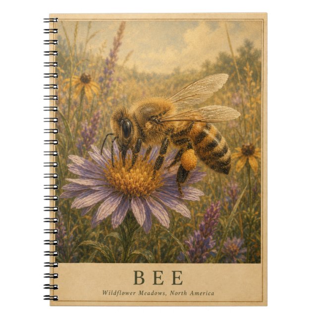 Bivildblommor VINTAGE Anteckningsbok (Framsidan)