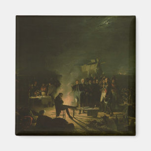 Bivouac av Napoleon mig på slagfältstrid Magnet