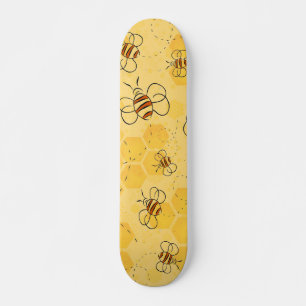 Bivråmande honungsbin söta mini skateboard bräda 18,5 cm