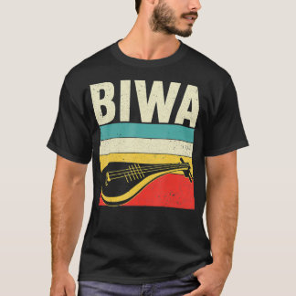BIWA Asian Retro Instrument Design for Music  T Shirt