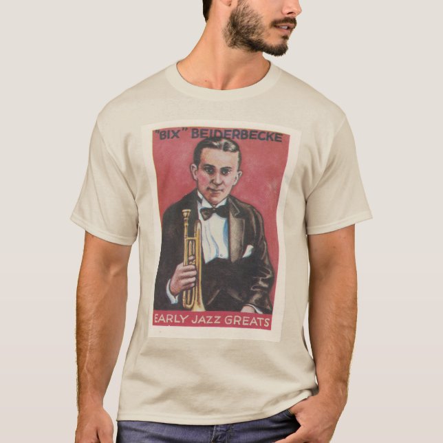 Bix Beiderbecke Jazz Cornet T-Shirt (Framsida)