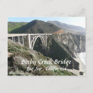 Bixby Bäck Bridge, Big Sur, Kalifornien Vykort