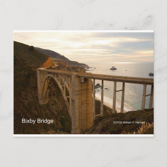 Bixby Bridge Big Sur California Products Vykort (Framsida)