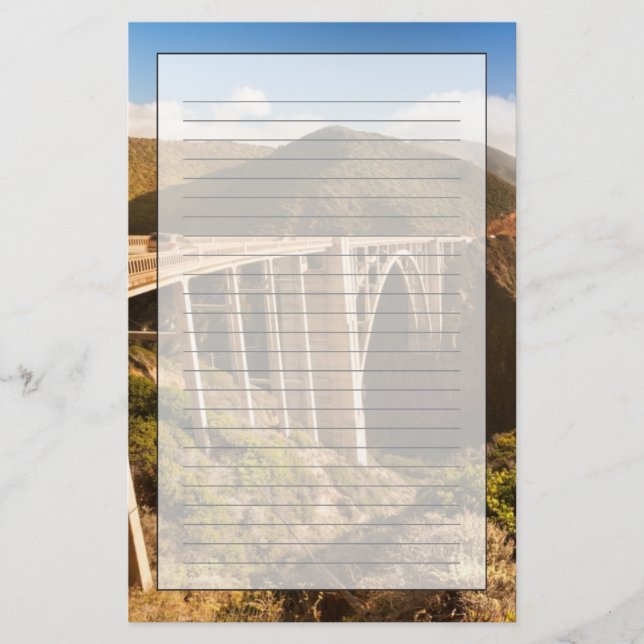 Bixby Bridge, Big Sur, Kalifornien, USA Brevpapper (Framsida)