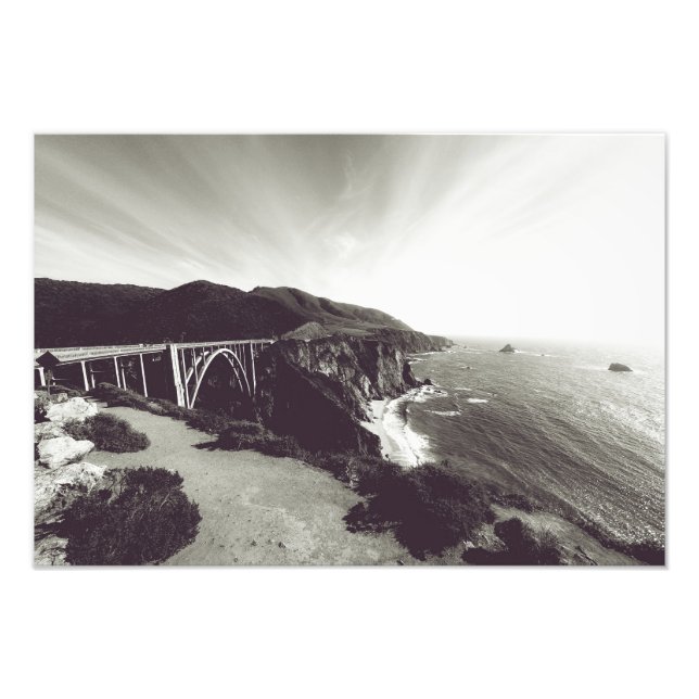 Bixby Bridge, Big Sur, Kalifornien USA Fototryck (Framsidan)