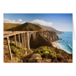 Bixby Bridge, Big Sur, Kalifornien, USA Hälsningskort