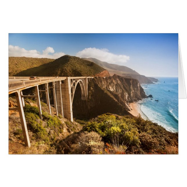 Bixby Bridge, Big Sur, Kalifornien, USA Hälsningskort (Framsidan Horizontal)