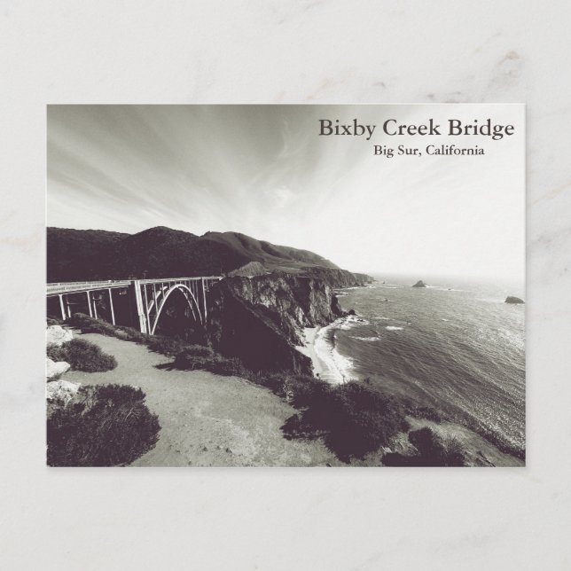 Bixby Bridge, Big Sur, Kalifornien USA Vykort (Framsida)