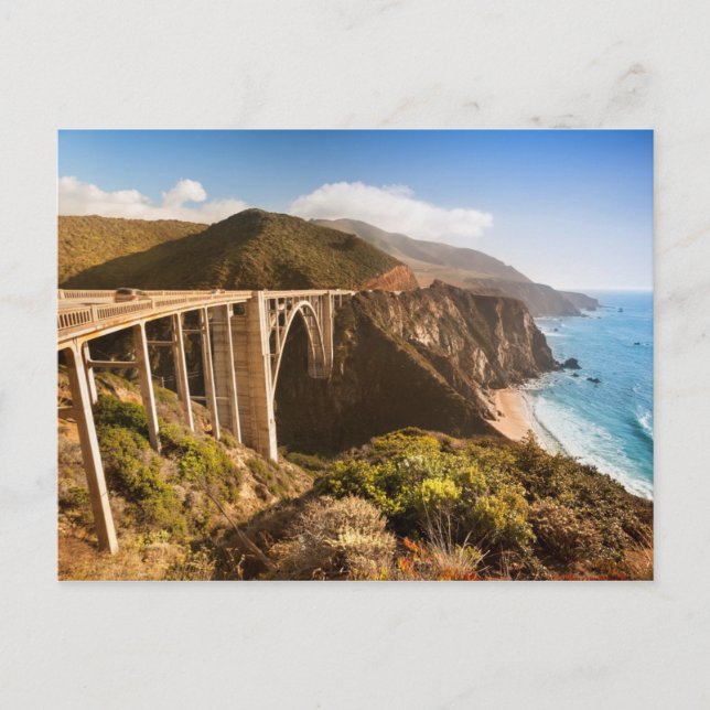 Bixby Bridge, Big Sur, Kalifornien, USA Vykort (Framsida)
