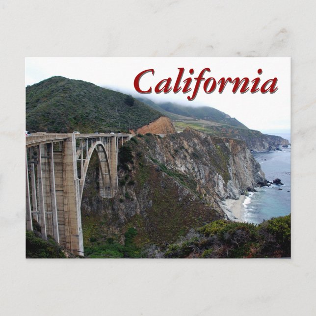 Bixby Bridge, Kalifornien Vykort (Framsida)