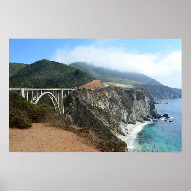 Bixby Bridge på Kaliforniens Big Sur kusten Poster (Framsidan)