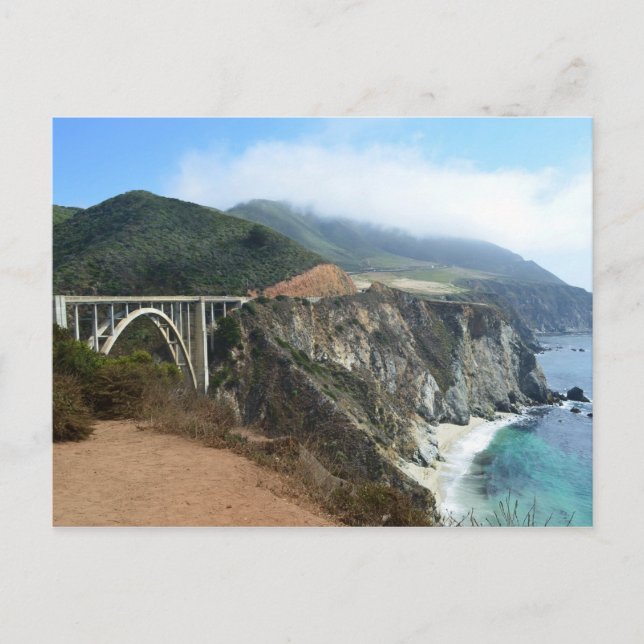 Bixby Bridge på Kaliforniens Big Sur kusten Vykort (Framsida)