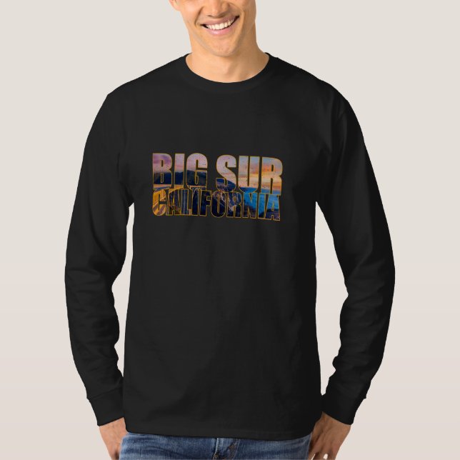 Bixby Bridge Pacific Kusten Ligcape Big Sur Calif T Shirt (Framsida)