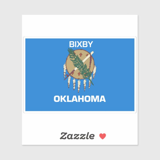 Bixby Oklahoma Flagga Klistermärken (Ark)