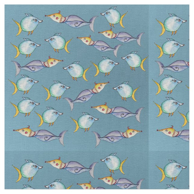Bizare Fishes Tyg (Närbild)