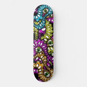 Bizarre Eyeball Funny Vild Crazy Inš Graphics Mini Skateboard Bräda 18,5 Cm