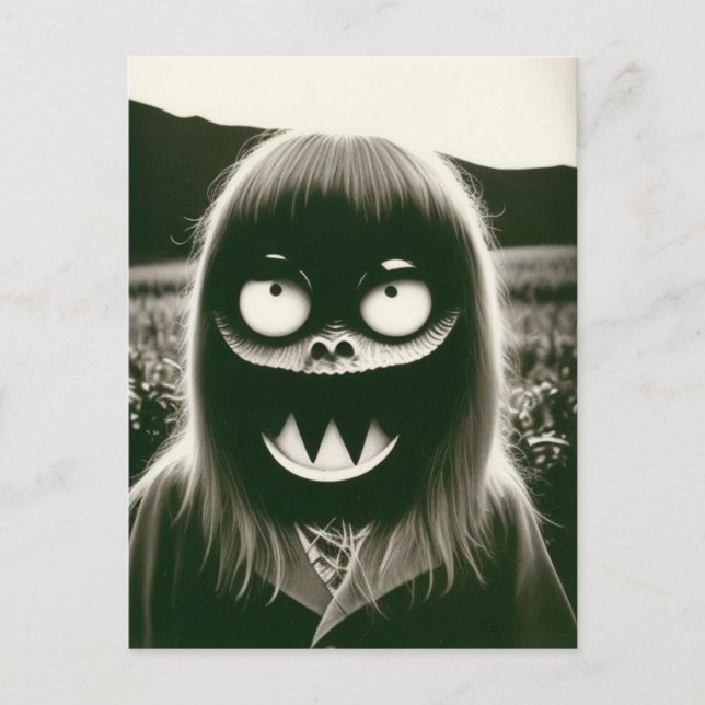 Bizarre Halloween-vykort Vykort (Framsida)