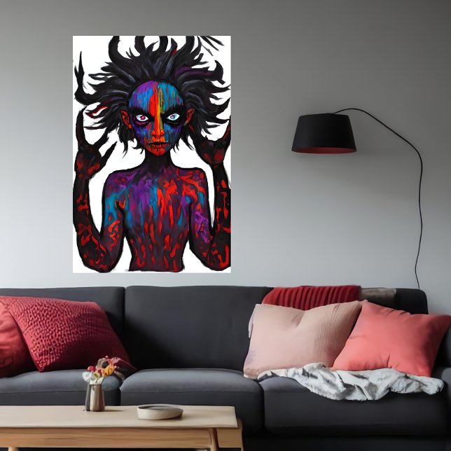 Bizarre pooky monster porträtt | AI Art Poster (Skapare uppladdad)