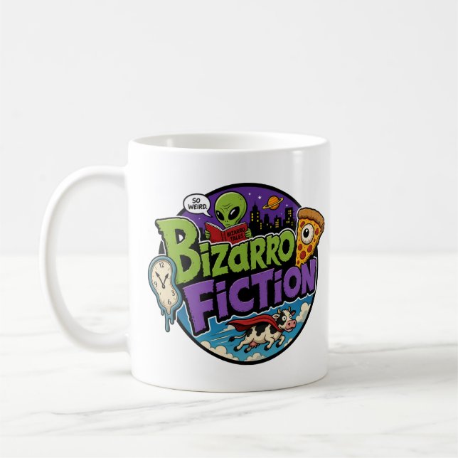 Bizarro-fiktion Kaffemugg (Vänster)
