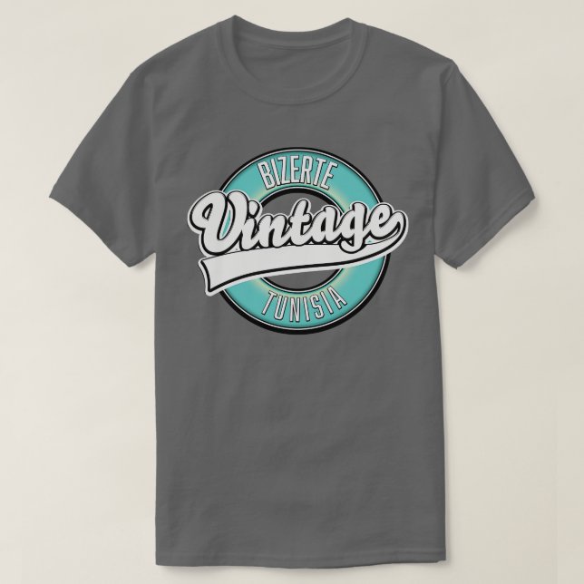 Bizerte tunisia vintage stil t shirt (Design framsida)