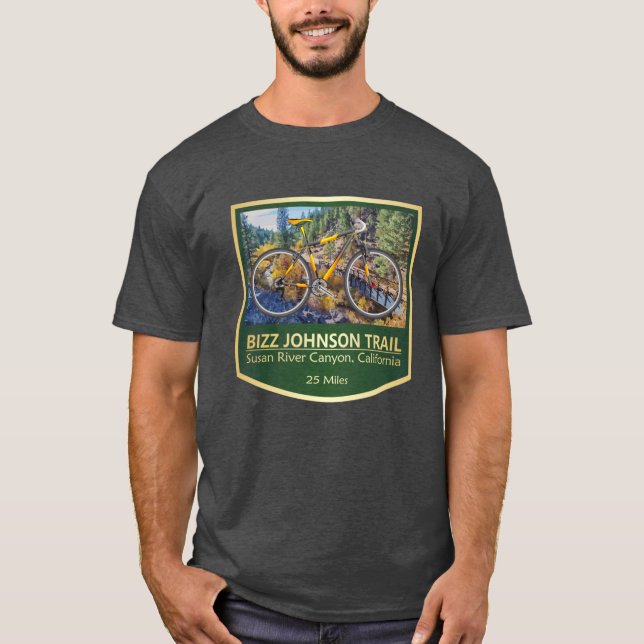 Bizz Johnson Trail cykel2 T Shirt (Framsida)