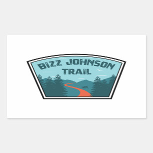 Bizz Johnson Trail Rektangulärt Klistermärke