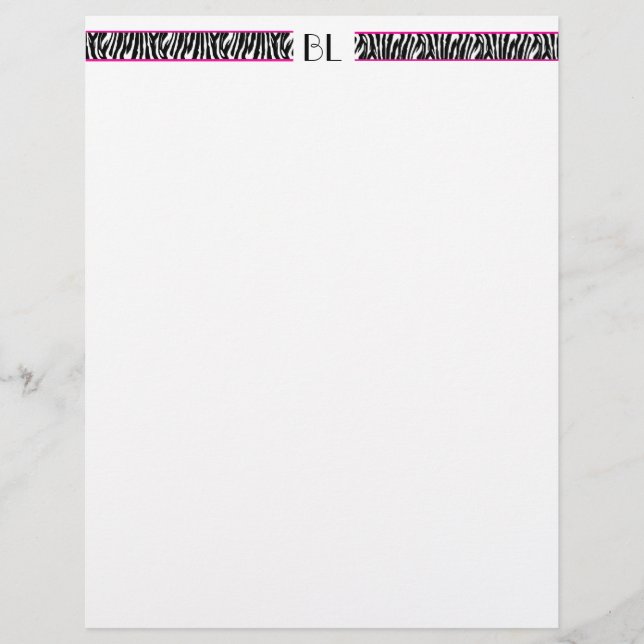 Bizzie Lizzie Zebra Letterhead (Framsida)