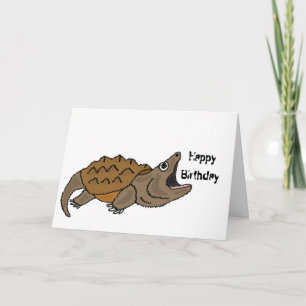 BJ- Funny Snapping Turtle Birthday Card Kort