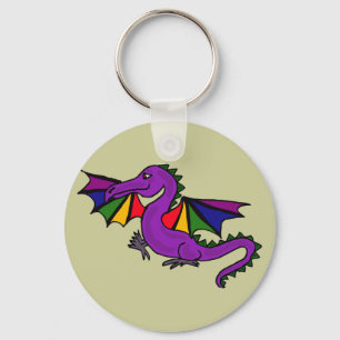 BJ- Rainbow Dragon Keychain Nyckelring
