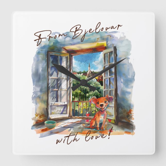 Bjelovar Fyrkantig Klocka (Framsida)