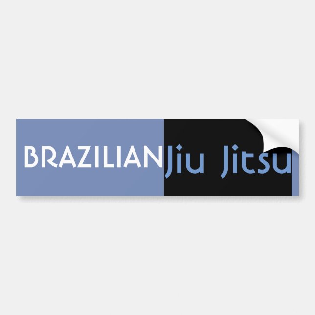 BJJ Blue Bälte Bumper Sticker Bildekal (Framsidan)