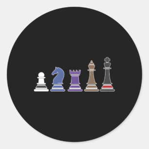 Bjj Brasilian Jiu Jitsu Chess Delar Runt Klistermärke