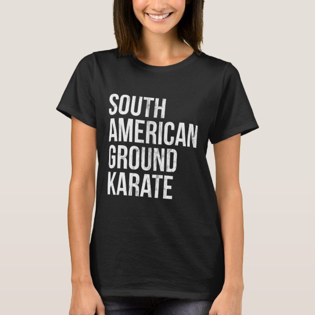 Bjj Brasilian Jiu Jitsu Sydamerika Ground Kara T Shirt (Framsida)