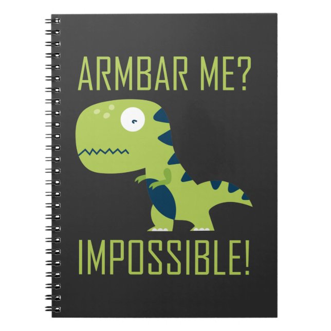 BJJ Brasilian Jiu Jitsu TRex Armbar Humor Anteckningsbok (Framsidan)