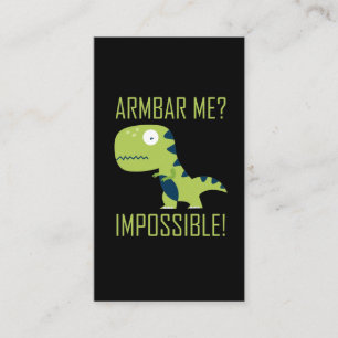 BJJ Brasilian Jiu Jitsu TRex Armbar Humor Visitkort