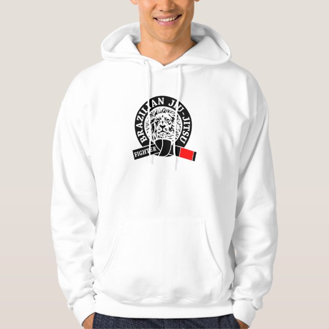BJJ - Brasilianska Jiu - Jitsu Fighter Hoodie (Framsida)