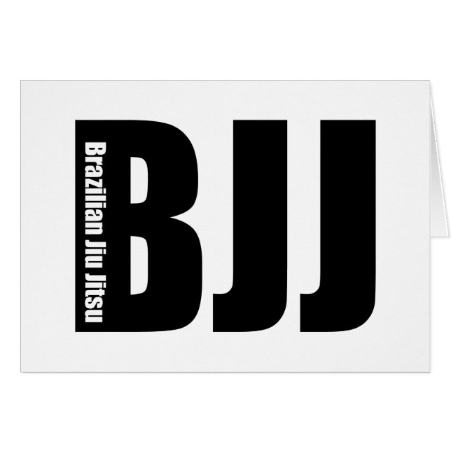 BJJ - Brasilianska Jiu Jitsu Hälsningskort (Framsidan Horizontal)