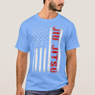 BJJ Brazilian Jiu Jitsu American Flagga US T Shirt