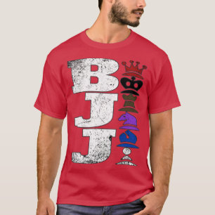 BJJ Brazilian Jiu Jitsu chess figurer T Shirt