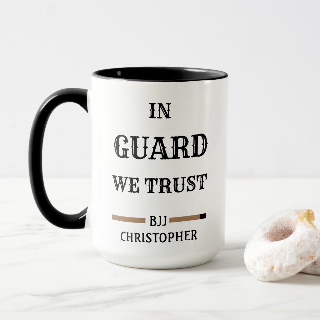 BJJ Brazilian Jiu Jitsu Guard Trust Brown Bälte Mugg (Med munk)