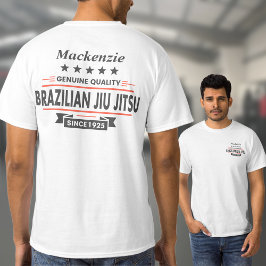 BJJ Brazilian Jiu jitsu Personlig Front & Rear T Shirt