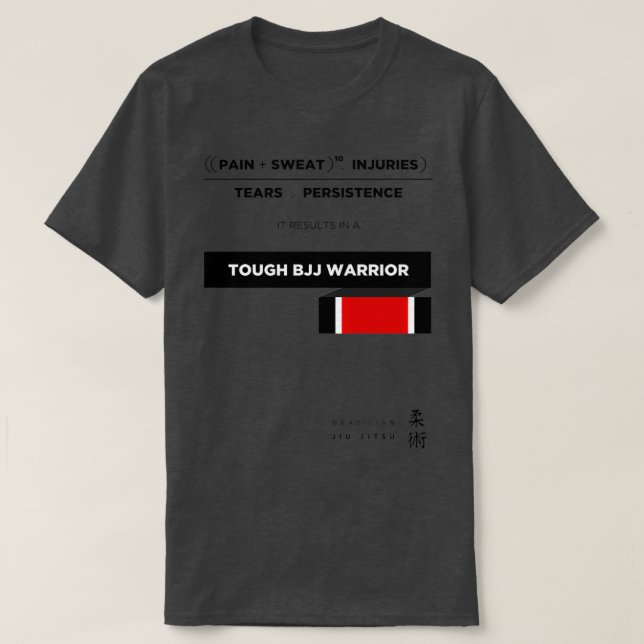 BJJ Brazilian Jiu Jitsu Warrior Equation T Shirt (Design framsida)