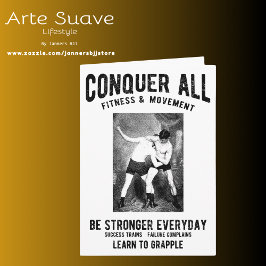BJJ Conquer All Add your Text Inside Birthday Kort