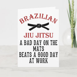 BJJ Dålig dag på mattor som jobbar på födelsedagen Kort